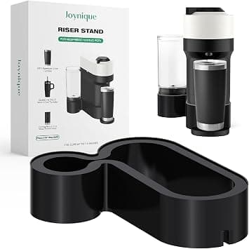 Riser Stand for Nespresso Vertuo Pop+, Solid ABS Construction, 2.5" Lift, Fits Cups Up to 7.48" – Compatible with YETI 20 oz & Contigo 16 oz Mugs, Heat Resistant & Non-Slip Base (Black) على Amazon.ae - متتبع الأسعار