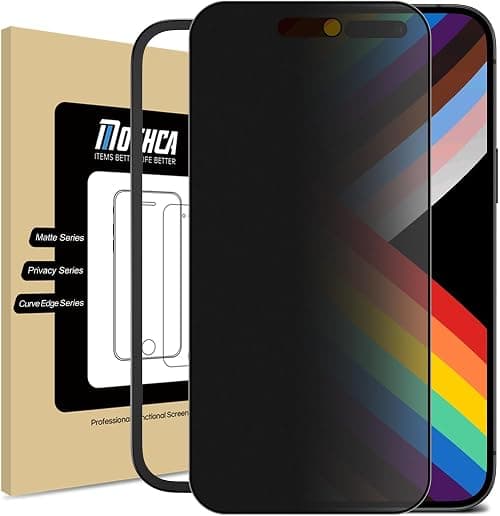 Mothca Matte Privacy Screen Protector for iPhone 17 Pro Max 6.9-inch, 9H Tempered Glass Matt Anti-spy, Anti Glare & Anti-Fingerprint (1 PCS) على Amazon.ae - متتبع الأسعار