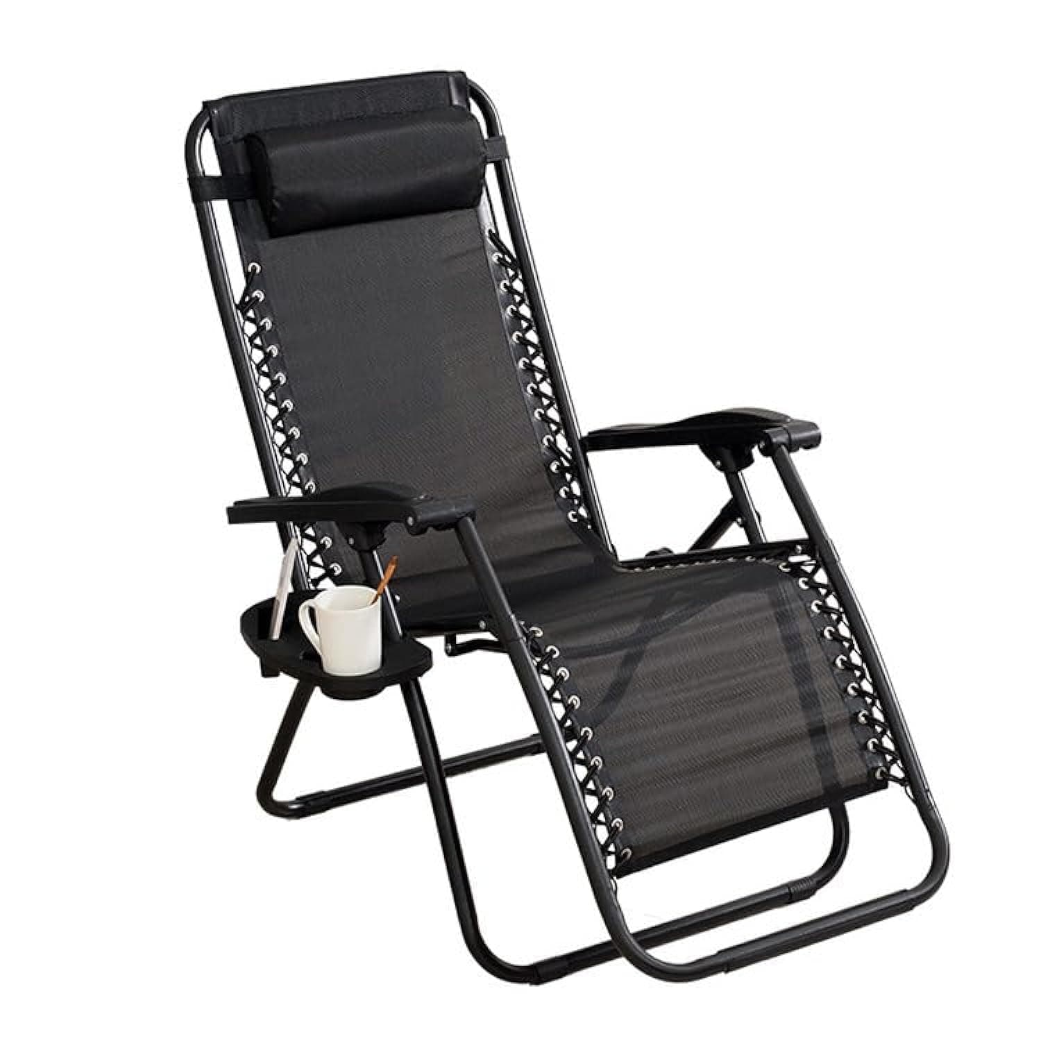 SKY-TOUCH Foldable Camping Chair Outdoor Lounges Chair Garden Chair Adjustable Beach Chair with Pillows Cup Holders for Poolside Backyard and Beach on Amazon.ae - Price Tracker