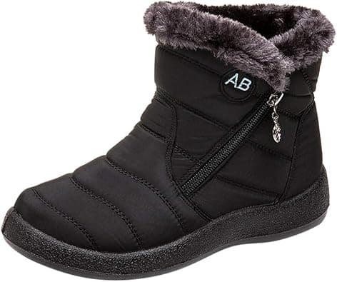Women Snow Boots Winter, Ladies Solid Ankle Short Boots Waterproof Footwear Warm Shoes - Amazon.ae Price Tracker