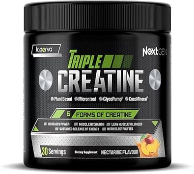 Laperva Triple Creatine - for Enhanced Muscle Power, Stamina, & Growth | Featuring Creatine HCL, Monohydrate, and Alkaline Creatine | Yeast, Dairy, Soy, and Gluten-Free (30 servings, Nectarine) on Amazon.ae - Price Tracker