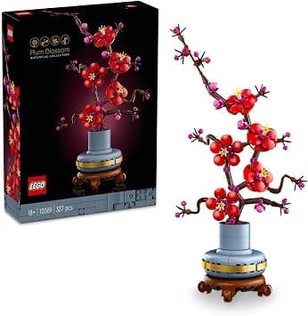 LEGO Botanicals Plum Blossom Set For Adults - Artificial Flowers for Indoor incl. a Buildable Flowerpot - Home Office Decor Display Piece - DIY Gift for Women and Men - 10369 - متتبع أسعار Amazon.sa
