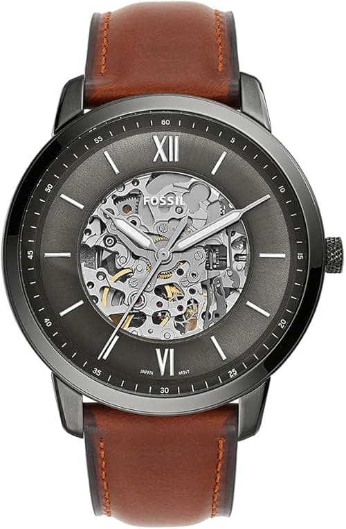 Fossil Men's Automatic Watch, Analog Display And Leather Strap - Me3161 on Amazon.ae - Price Tracker