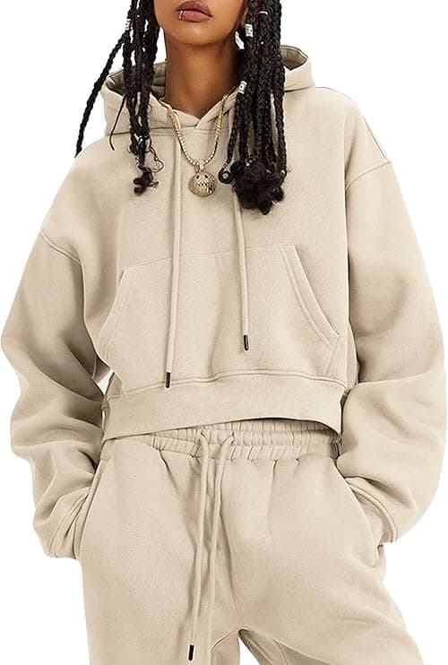 Kissonic Women's Fleece Sweatsuit Set, 2-Piece Hoodie and Sweatpants Outfit on Amazon.ae - Price Tracker