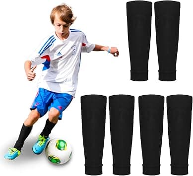 3 Pairs Kids Soccer Shin Guards Sleeves, Elastic Cut Football Socks, Black Team Leg Sleeves Fits Over Shin Pads, for Games Beginner on Amazon.ae - Price Tracker