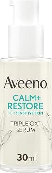 Aveeno Face CALM+RESTORE Triple Oat Serum, 24-Hour Moisturisation, For Sensitive Skin, With Triple Oat Complex And Calming Feverfew, Fragrance Free, 30ml - Best Deal Finder