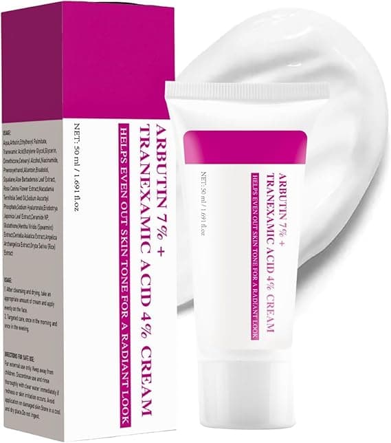 Arbutin 7% + Tranexamic Acid 4% Cream, Dark Spot Corrector Face Cream for Women, Skin Brightening Korean Moisturiser, Anti Aging Hydrating Crea-m for Pigmentation, Freckles, Blemishes,Glass on Amazon.ae - Price Tracker
