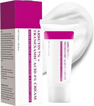 Arbutin 7% + Tranexamic Acid 4% Cream, Dark Spot Corrector Face Cream for Women, Skin Brightening Korean Moisturiser, Anti Aging Hydrating Crea-m for Pigmentation, Freckles, Blemishes,Glass - Best Deal Finder