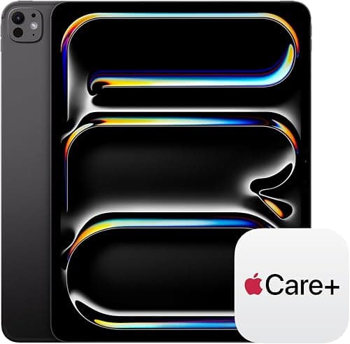 Apple iPad Pro 13-inch (M4):, 1TB, Landscape 12MP Front Camera/12MP Back Camera, Wi-Fi 6E + 5G Cellular with eSIM - Space Black with AppleCare+ (2 Years) على Amazon.ae - متتبع الأسعار