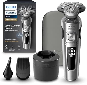 Philips Norelco Shaver Series 9000 Prestige Special Edition, Wet & Dry Electric Shaver, Lift/Cut & SenseIQ Technology, Nose & Precision Trimmer, Qi Pad, Cleaning Pod & Premium Case, SP9842/85 on Amazon.ae - Price Tracker