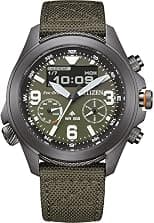 Citizen Men's Analogue-Digital Eco-Drive Watch with Fabric Strap JV1005-02W - Best Deal Finder