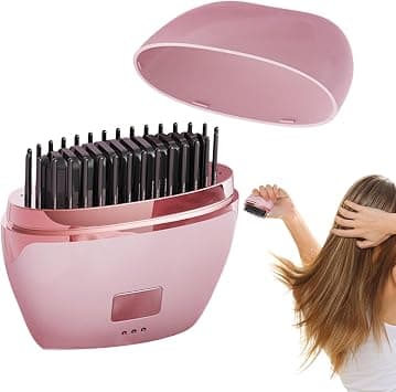 Hair Straightener Brush Cordless, 3 Temperature Styling Accessories, Lightweight Warm Scalp Straightening Brush, For Hair Frizz Men Women Daily Travel Home Salon Party Year على Amazon.ae - متتبع الأسعار