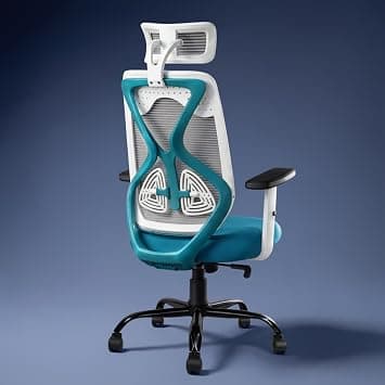 CELLBELL C190 Berlin Office Chair, High Back Mesh Ergonomic Home Office Desk Chair (White - Blue) on Amazon.sa - Price Tracker