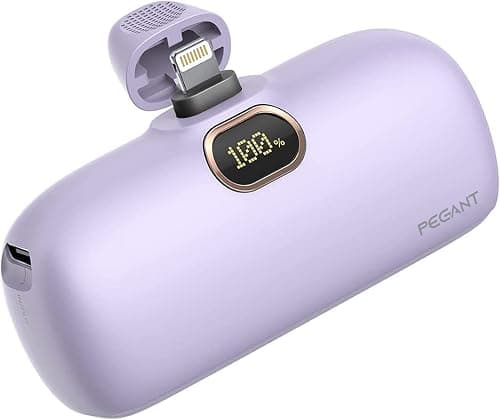 PEGANT 5000mAh Mini Power Bank with 18W PD3.0 Fast Charging, Compact and Portable Charger Small External Powerbank Battery, Compatible with iPhone, iPad, AirPods, MacBook (Purple) on Amazon.ae - Price Tracker