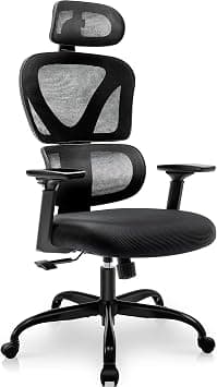 SKY-TOUCH Ergonomic Desk Chair, Office Chair, Swivel Computer Chair with Adjustable Lumbar Support HeadrestArmrest,Height Adjustment and Rocker Function, High Back Mesh Mesh Breathable,130x67x67cm على Amazon.ae - متتبع الأسعار