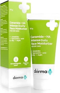 The Derma Co Ceramide + HA Intense Moisturizer with Hyaluronic Acid for Dry Skin | Repairs Dry, Dull & Irritated Skin | Locks In Moisture, Treats Pigmentation & Acne | Day & Night Use – 50g on Amazon.ae - Price Tracker