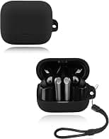 Case for EarFun Air Pro 4+ Wireless Earbuds, yystao Soft Silicone Protective Cover compatible with EarFun Air Pro 4 Plus, With Lanyard, Dustproof, Shockproof & Durable, Black - Best Deal Finder