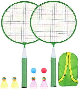 Badminton Racket for Children 1 Pair, Nylon Alloy Durable Badminton Racquet Set for Kids Indoor/Outdoor Sport Game(Including 4 Badminton and 2 Table Tennis) on Amazon.ae - Price Tracker
