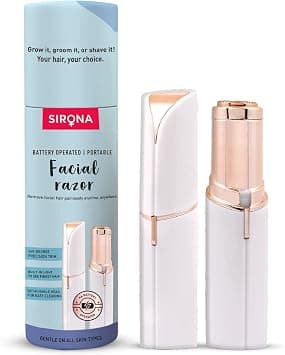 Sirona Face Mini Hair Remover for Women, Electric Facial Hair Removal, Quick, Gentle & Painless, Smooth Skin, Ideal for On-The-Go for Upper Lips, Nose Trimmer, Threading Machine for Women - Pack of 1 على Amazon.ae - متتبع الأسعار