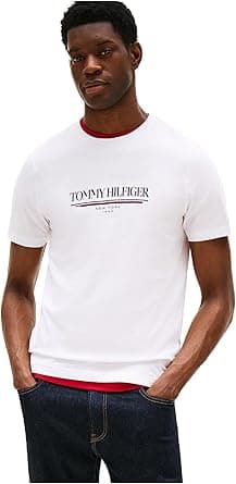 Tommy Hilfiger Men's Brand Love Hilfiger Tee Mw0mw40324 S/S T-Shirt on Amazon.ae - Price Tracker
