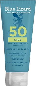 Blue Lizard Kids Mineral SPF 50 Sunscreen Lotion, 100% Mineral, Children’s Sunscreen, Water-Resistant Formula, Paraben-Free, Fragrance-Free, 3 fl oz - Best Deal Finder