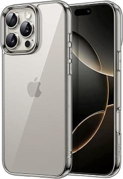 JETech Case for iPhone 16 Pro 6.3-Inch, Non-Yellowing Shockproof Phone Bumper Cover, Anti-Scratch Clear Back (Natural Titanium) on Amazon.ae - Price Tracker