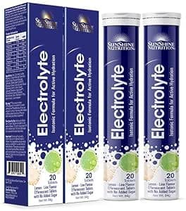 Sunshine Nutrition Isotonic Electrolyte Effervescent, 20 Tablets - Pack of 2 on Amazon.ae - Price Tracker