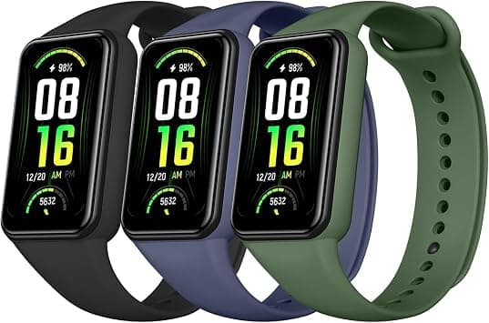 Amzpas TPU Bands for Amazfit Band 7 Fitness & Health Tracker, 3 Pack Soft Breathable Wristband, Adjustable Replacement Sportt Strap for Women Men on Amazon.ae - Price Tracker