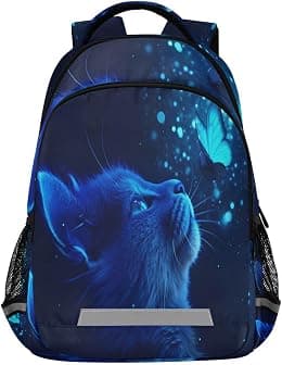 Cute Kitty Cat With Butterfly Backpacks Travel Laptop Daypack School Book Bag for Men Women Teens Kids - Best Deal Finder