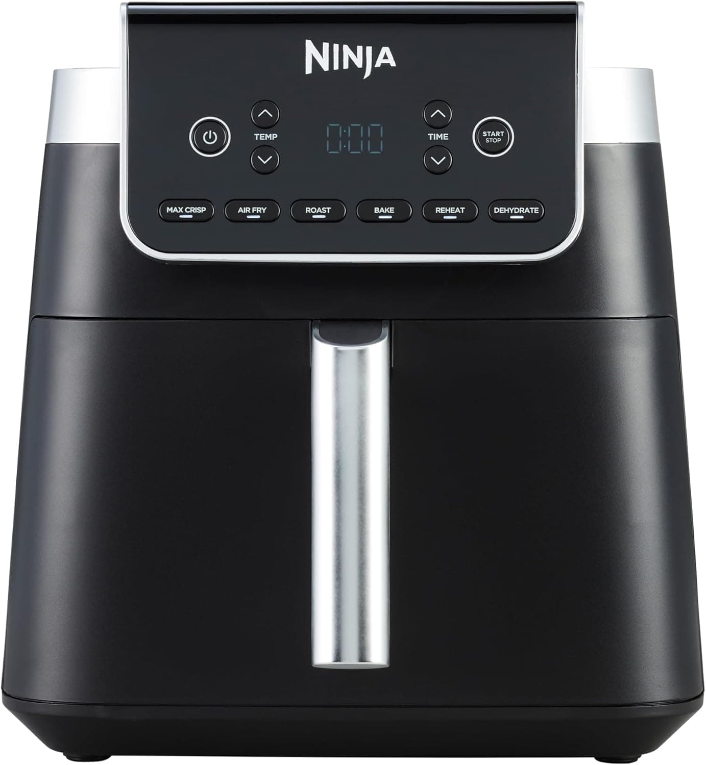 Ninja Air Fryer MAX PRO, 6.2L, Large Square Single Drawer, Roast, Bake, Air Fry, Family Size, Digital, Non-Stick, Dishwasher Safe Basket & Crisper Plate, Black, AF180ME, 2 Years Warranty on Amazon.ae - Price Tracker