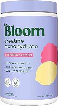 Bloom Lemon Raspberry Creatine 5g Per Serving Supports Strength, Endurance & Recovery - Non-GMO - Great Before or After Workout - 40 Servings, 9 oz. on Amazon.ae - Price Tracker