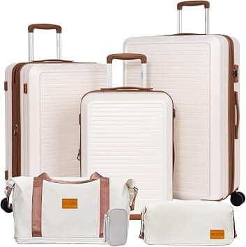 OUZZO Luggage Sets of 3 Hardshell Expandable PC Travel Bag Set Lightweight Trolley Luggage with tsa Approved Lock Suitcase Set with Spinner Wheels on Amazon.ae - Price Tracker