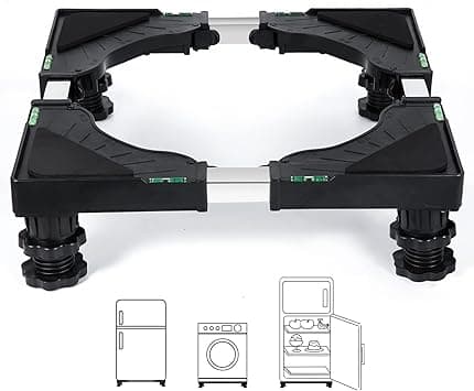 Nefish Mini Fridge Stand Universal Stand Base Adjustable Refrigerator Stand with 4 Strong Feet Washing Machine Pedestal Multi-Functional Base for Dryer (Black) - Amazon.ae Price Tracker