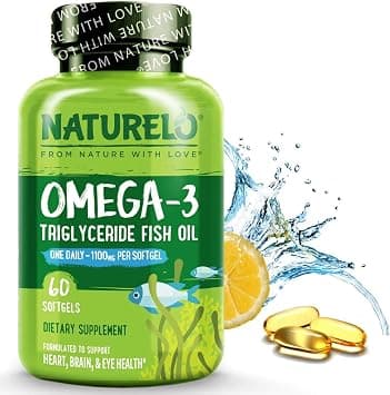 NATURELO Premium Omega-3 Fish Oil - 1100 mg Triglyceride Omega 3 - High Strength DHA EPA Supplement - Best for Brain, Heart, Joint Health - No Burps - Lemon Flavor - 60 Softgels | 2 Month Supply on Amazon.ae - Price Tracker