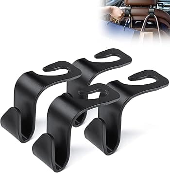 HOUSE DAY Plastic Car Seat Headrest Hooks For Car - Back Seat Organizer Hanger Storage Hook, Car Suv Black, Purse Hook For Car Handbag Clothes Umbrellas Coats Grocery Bags & More!(4 Pack) - Amazon.ae Price Tracker