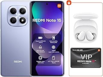 REDMI Note 15 Purple 8G RAM 256G ROM + Bud 6 Play - Global Version on Amazon.ae - Price Tracker