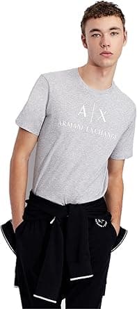 Armani Exchange Mens Logo Crew Neck Short Sleeve Jersey T-shirt T-Shirt on Amazon.ae - Price Tracker