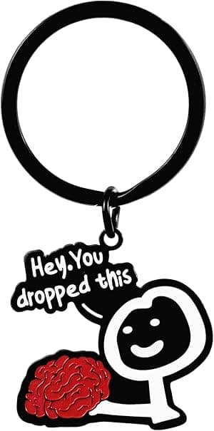 Funny Gifts for Women Men Doodle Brain Funny Keychain Cool Cute Stuff Accessories Friendship Gift, Black, L - Amazon.ae Price Tracker