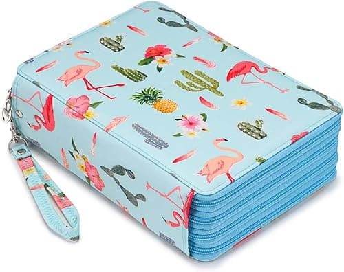 BTSKY 200 Slots Colored Pencil Organizer - Deluxe PU Leather Pencil Case Holder with Removal Handle Strap Pencil Box Large for Colored Pencils Watercolor Pencils on Amazon.ae - Price Tracker