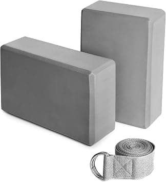 2Pcs Eva Yoga Blocks 1Pcs Cotton Strap Stability Set For Pilates - Best Deal Finder