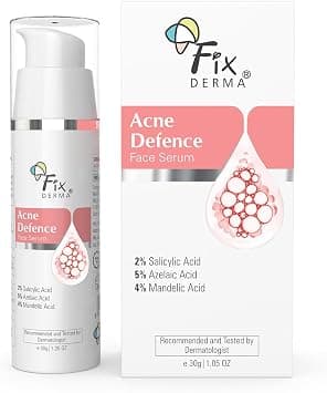 Fixderma 2% Salicylic Acid Serum for Anti Acne & Spot Treatment with 5% Azelaic Acid & 4% Mandelic Acid | Anti Acne Face Serum | Face Serum for Men & Women | Face Serum for Oily Skin - 30g على Amazon.ae - متتبع الأسعار