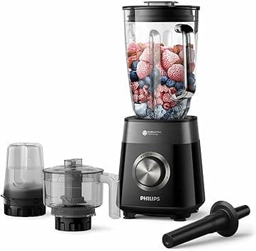 Philips Blender 5000 Series - 1200W, 2L Capacity, 3 Speed+ Pulse, ProBlend Plus Technology, Chopper &amp; Mill Attachment, Black - HR3033/00 on Amazon.ae - Price Tracker