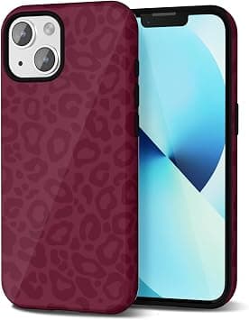 Svanove Cheetah Print Phone Case for iPhone 13 Mini/ 12 Mini, Girly Cute Leopard Case for Women, Luxury Trendy Retro Cool Animal Print Design, Aesthetic Pattern Hard Shell Plastic Cover, Burgundy على Amazon.ae - متتبع الأسعار