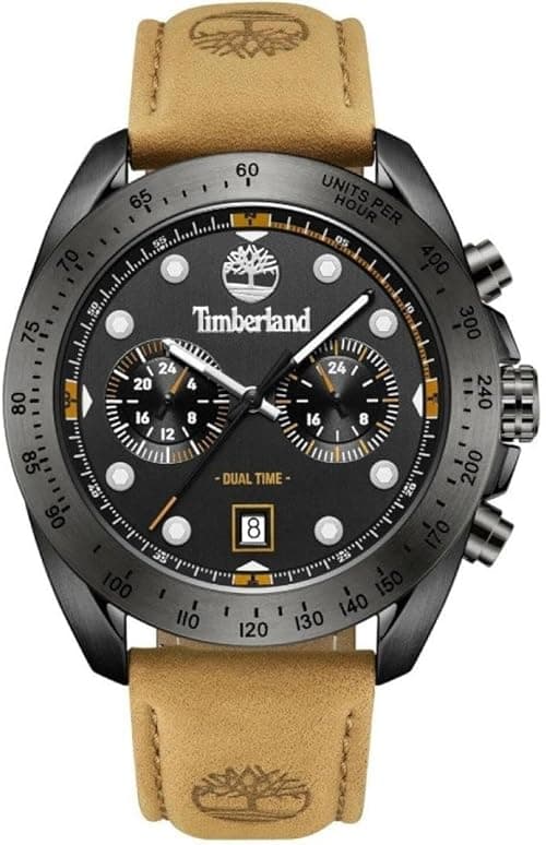 Timberland Men's Analogue Quartz Watch with Leather Strap TDWGF2230501, Black, Modern on Amazon.ae - Price Tracker