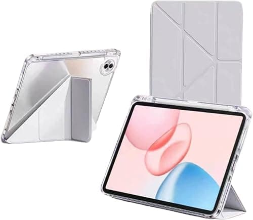 Gruattreay Folding Stand Case Compatible with Honor Pad 10 12.1 Inch 2025, with Pen Slot and Smart Sleep/wake Function, Bend-proof and Drop-proof Leather Cover (Gray) على Amazon.ae - متتبع الأسعار