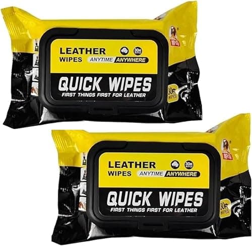 VIO® 2 Pack Leather Cleaning Wipes PU Leather Upholstery Car Synthetic Shoe Bag Jacket Cap Multipurpose Clean Shine Quick Dirt Stain Removal Disposable Wipes for Daily Use Travel 60 Wipes on Amazon.ae - Price Tracker