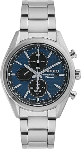 Seiko Men's Quartz Watch Stainless Steel with Silicone Strap - Best Deal Finder