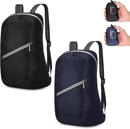2 Pack Foldable Lightweight Backpack for Men and Women, Packable Hiking Rucksack with Multiple Pockets, Compact and Durable Outdoor Bag for Camping, School, and Sports على Amazon.ae - متتبع الأسعار