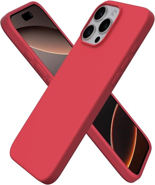 Case Compatible with iPhone 16 Pro 6.3-Inch, Soft Silicone iPhone 16 Pro Cover with Inside Microfiber Shockproof Protective Phone Case for iPhone 16 Pro (Red, iPhone 16 Pro 6.3 inch) على Amazon.ae - متتبع الأسعار