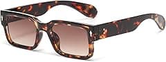 EYLRIM Square Frame Sunglasses for Women Men Trendy Chunky Rectangle Sun Glasses Black Shades UV400 Protection - Amazon.ae Price Tracker